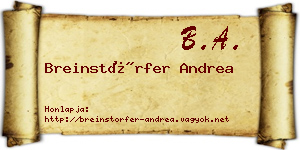Breinstörfer Andrea névjegykártya
